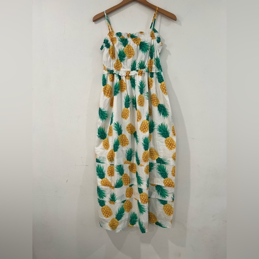 J. CREW FACTORY Pineapple Print Summer
Midi Dress 0 NWT